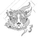 Foo Dog tattoo design idea