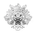 Foo Dog tattoo design idea