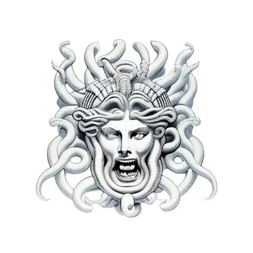 perseus kill medusa tattoo design idea