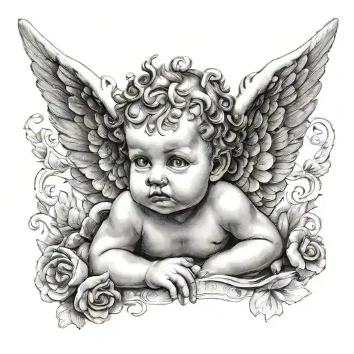 angel cherub angel tattoo design idea