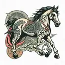 Pink Floyd Horse tattoo design idea