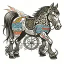 Pink Floyd Horse tattoo design idea