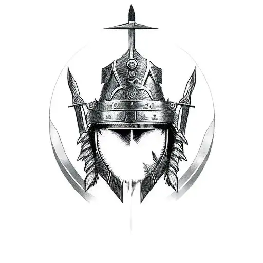 A crest mark of a lone warrior who has nobody else. He only seeks for animosity and strength. He doesn't seek for praise tattoo design idea