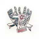 praying hands tattoo design idea