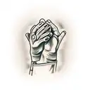 praying hands tattoo design idea