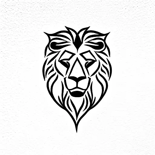 lion head on a shield tattoo design idea
