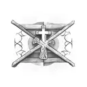 crosses with bible quote  tattoo design idea