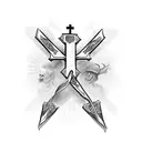 crosses with bible quote  tattoo design idea