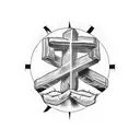 crosses with bible quote  tattoo design idea
