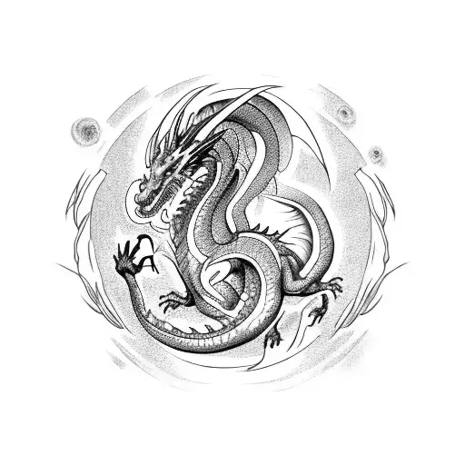 Dragon that takes inspiration from the weeknd tattoo design idea