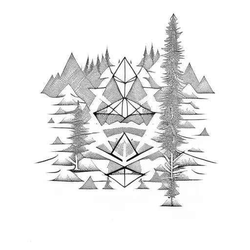 skiing  tattoo design idea