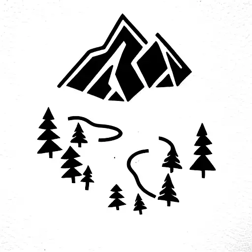 skiing  tattoo design idea