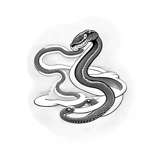 Snake with lettering of a favorite rap lyric tattoo design idea