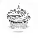 cupcake tattoo design idea