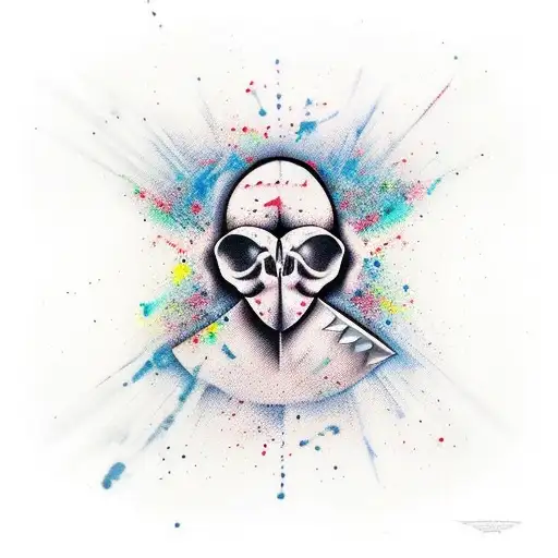 butcher's knife tattoo design idea