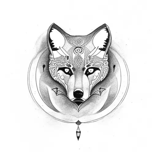 Triskelion with fox, wolf and bear legs tattoo design idea