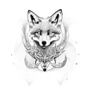 triskele with fox, wolf and bear legs tattoo design idea