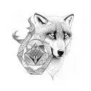 triskele with fox, wolf and bear legs tattoo design idea