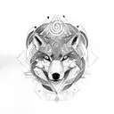 triskele with fox, wolf and bear legs tattoo design idea