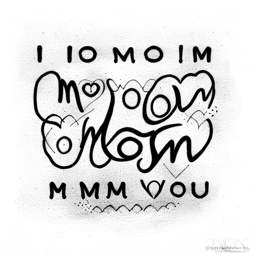 I love you mom tattoo design idea