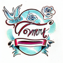 I love you mom tattoo design idea