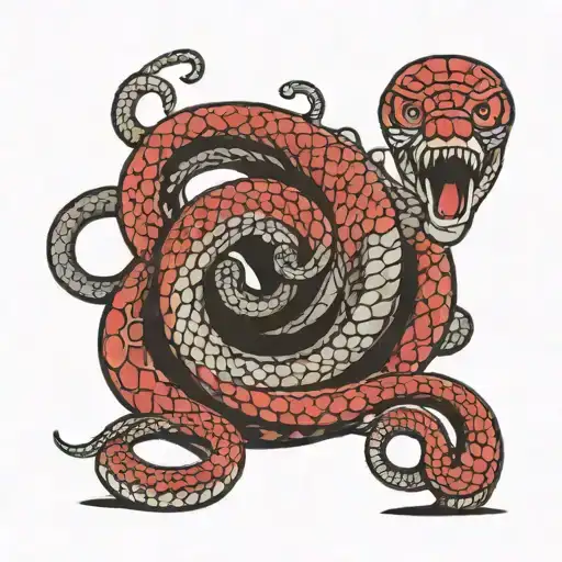 If I can't bend over, Acheron will move SNAKE CRAWLING tattoo design idea