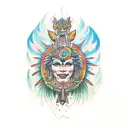 pachamama goddess and viracocha god tattoo design idea