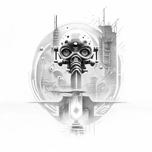 metro 2033 character tattoo design idea