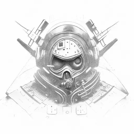 metro 2033 character tattoo design idea