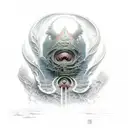 beksinski tattoo design idea