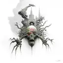 beksinski tattoo design idea