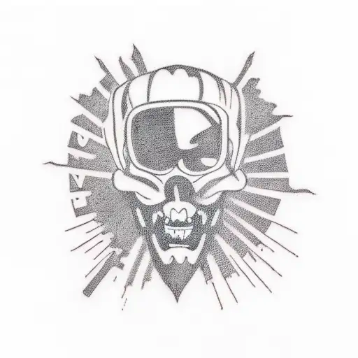 A silhouette of Post Malone performing on stage tattoo design idea