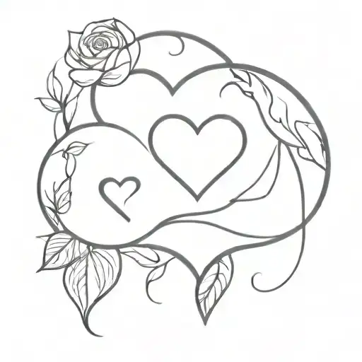 matching love tattoo design idea