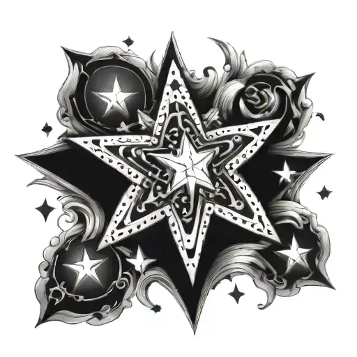 star on pec tattoo tattoo design idea