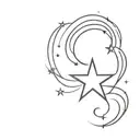 star on pec tattoo tattoo design idea