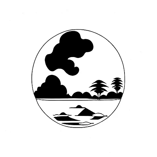 gorillaz floating island tattoo design idea