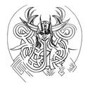 Loki nordic runes tattoo design idea
