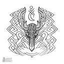 Loki nordic runes tattoo design idea