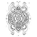 Loki nordic runes tattoo design idea