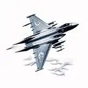 f-14 airplane silhouette  tattoo design idea