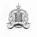 jörmungandr and Mjölnir tattoo design idea