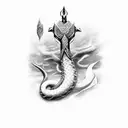 jörmungandr and Mjölnir tattoo design idea