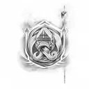 jörmungandr and Mjölnir tattoo design idea