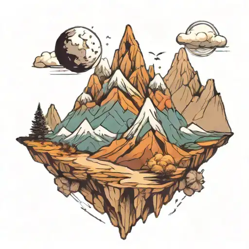 climb Mountain Peak tattoo design idea