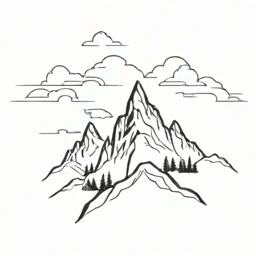 climb Mountain Peak tattoo design idea