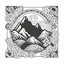climb Mountain Peak tattoo design idea