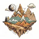 climb Mountain Peak tattoo design idea