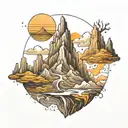 climb Mountain Peak tattoo design idea