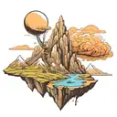 climb Mountain Peak tattoo design idea