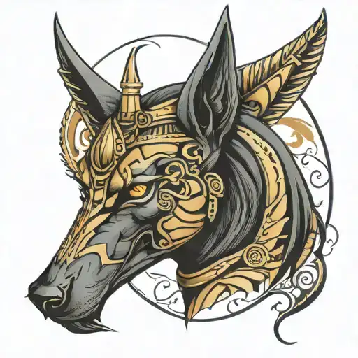 Anubis tattoo design idea